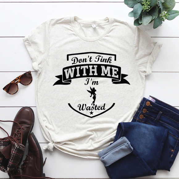 Tinker Bell theme Funny Drinking T-shirt for Women - Picture 3 of 4